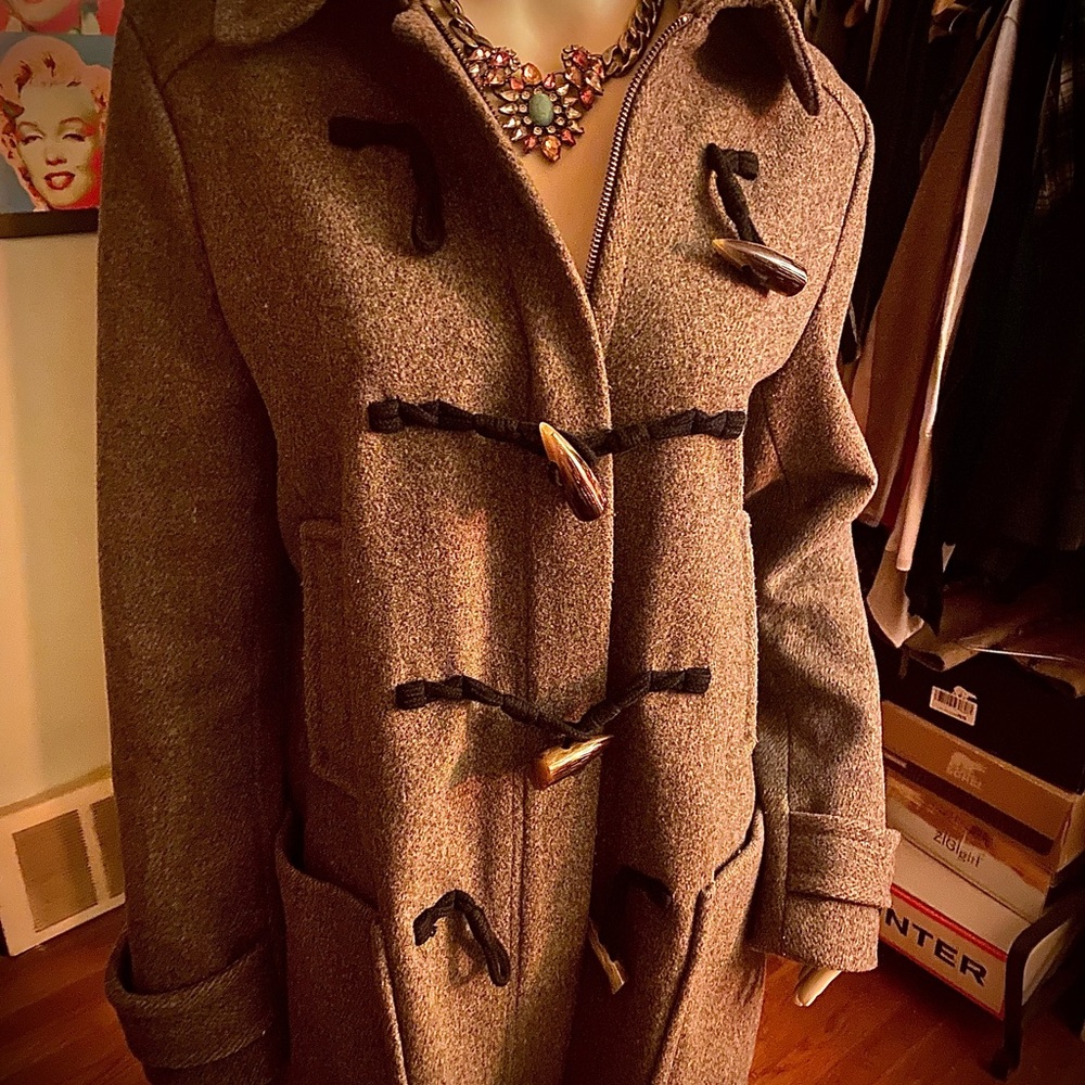 Banana Republic gray wool blend pea coat.